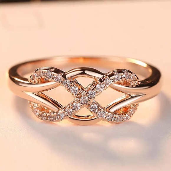 Jewelry - Rose Gold Diamond Infinite Gorgeous Ring